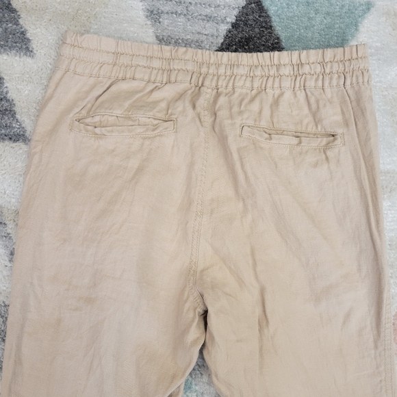 Onia Womens 100% Linen Elastic Waistband Drawstring Straight Leg Pants Size S - Picture 5 of 7